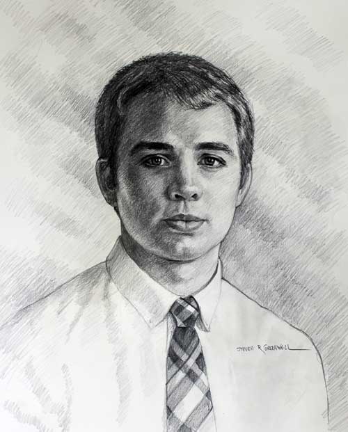 Original art graphite drawing titled Grzan
