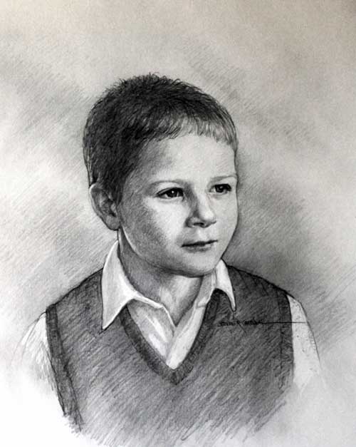 Original art graphite drawing titled Jesse