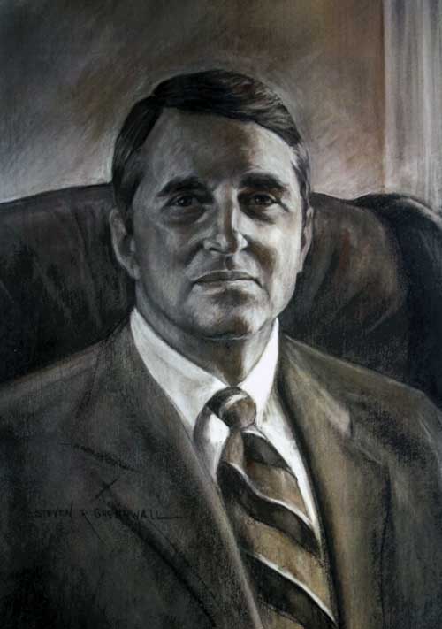 Original art conte crayon titled John