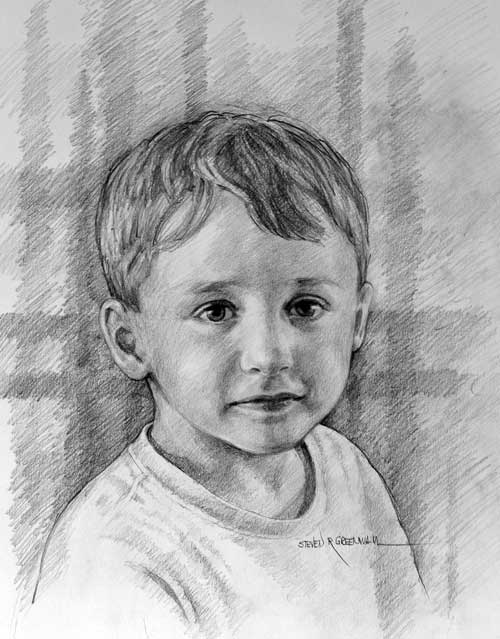 Original art graphite drawing titled Luke