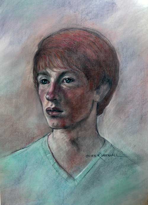 Original art pastel titled Matt