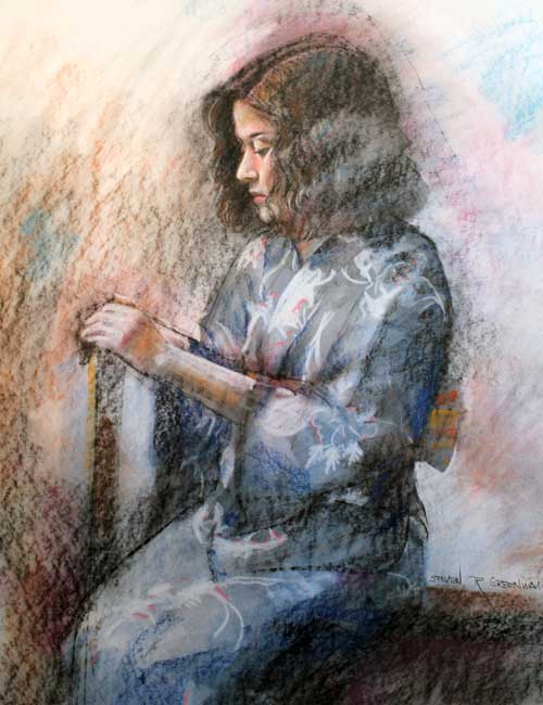 Original art pastel titled Komono