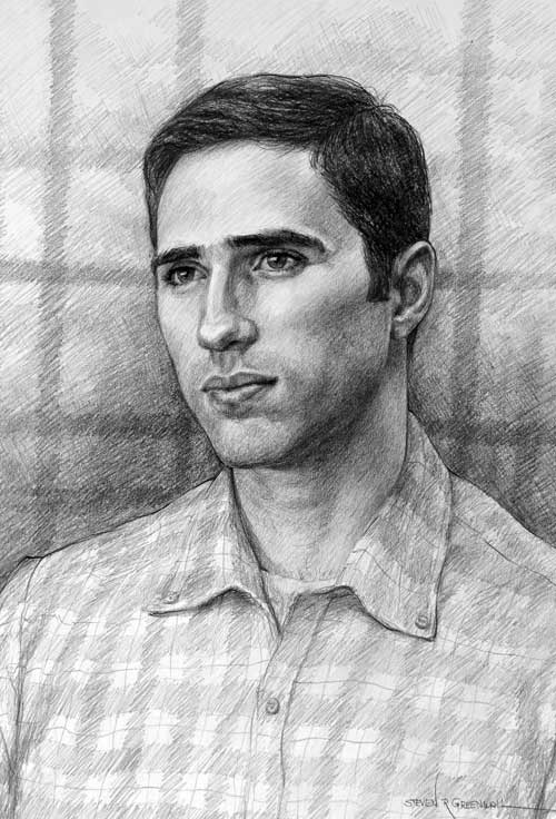 Original art graphite drawing titled Mike