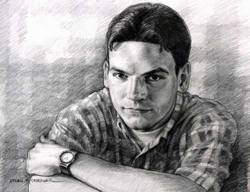 Original art graphite drawing titled Nate