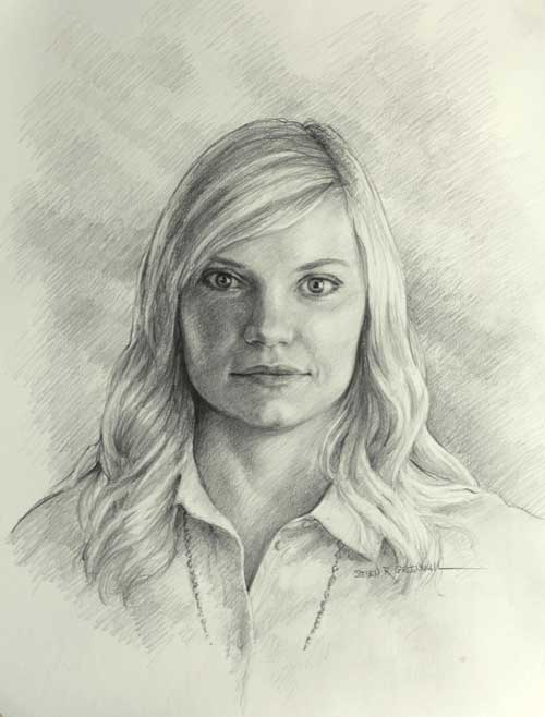 Original art graphite drawing titled Shanell